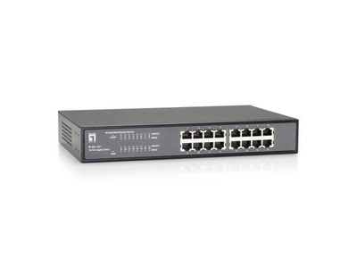 LevelOne GEU-1621 16-Port Gigabit Ethernet Switch, 10/100/1000Mbps Neu OVP