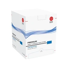 WAVE MEDICAL PREMIUM UNFLAVORED DISPOSABLE FOAM ORAL SWABS DENTIPS 250 COUNT