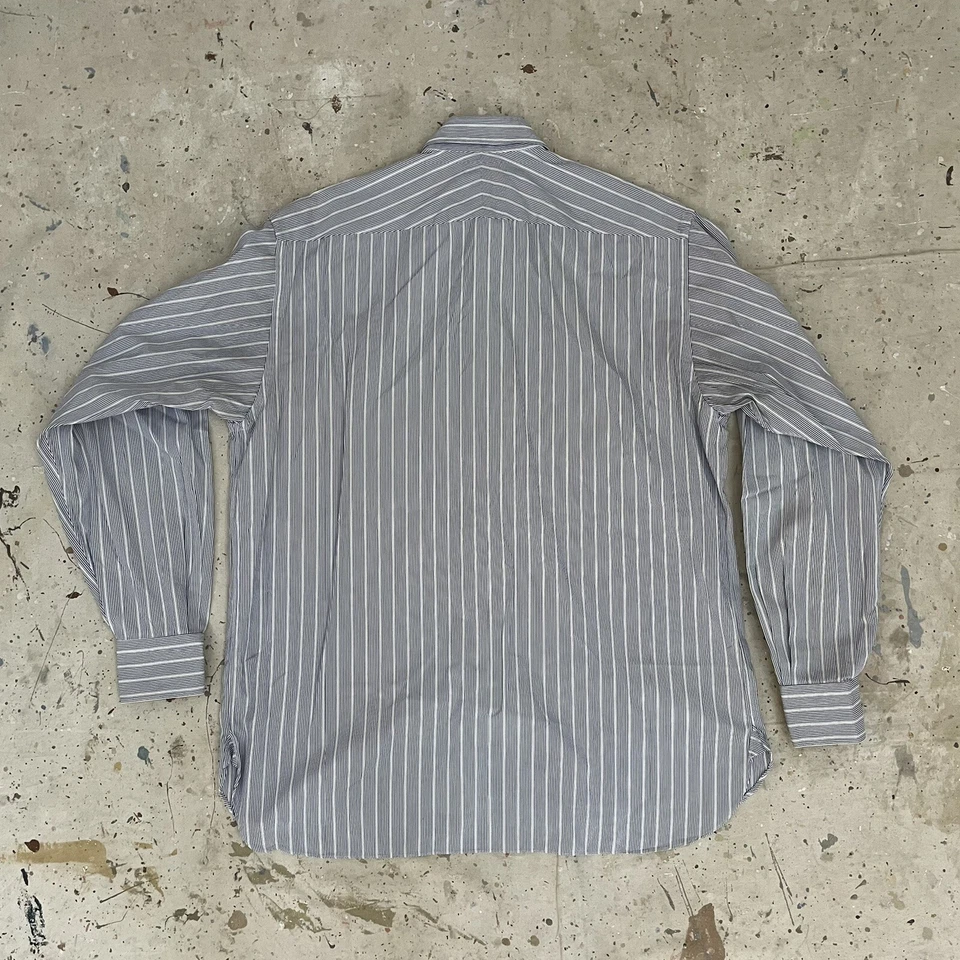 Lorenzini Barneys New York Striped Button Down Shirt Men’s L - Image 2 of 4