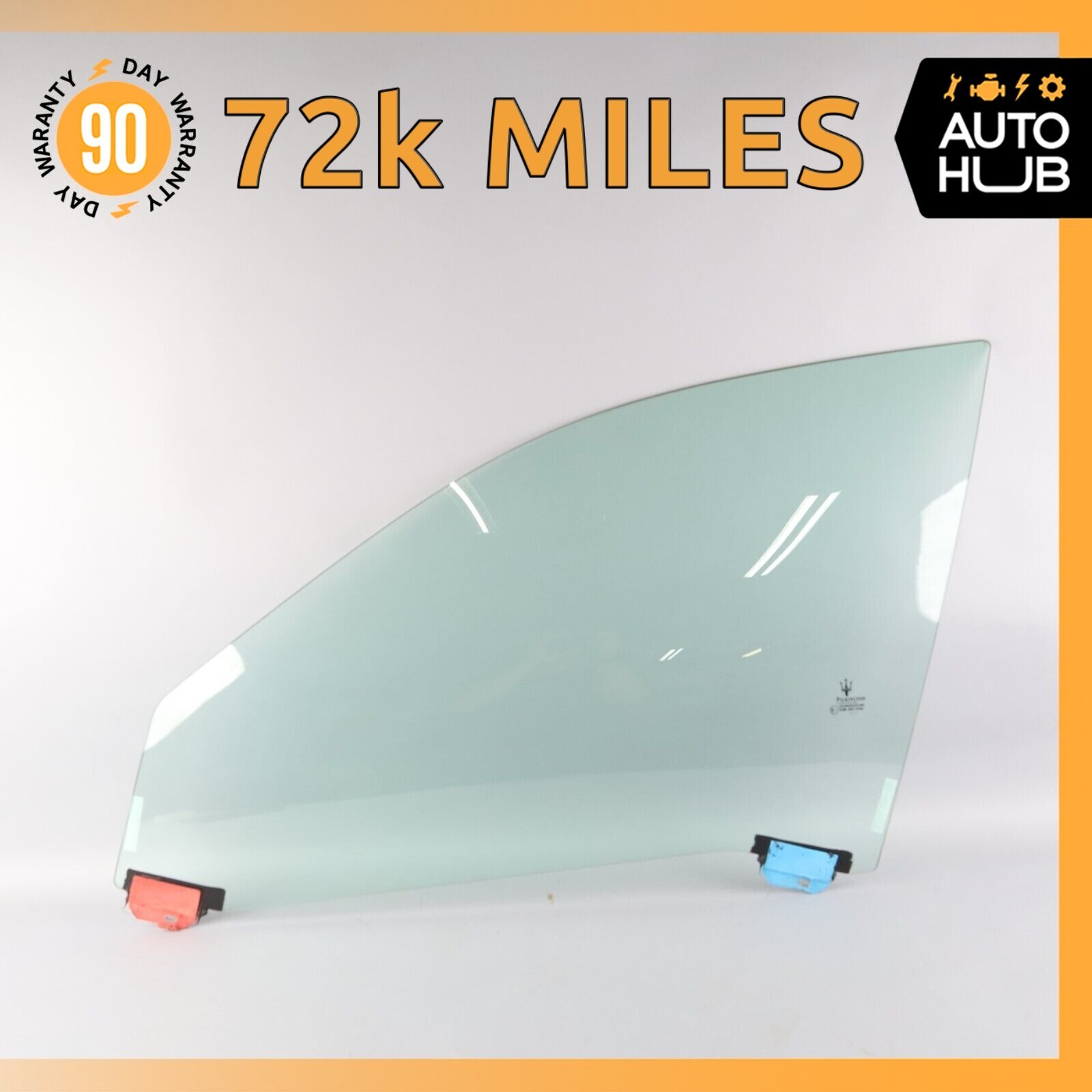 03-13 Maserati Quattroporte M139 Front Left Side Door Window Glass OEM 72k