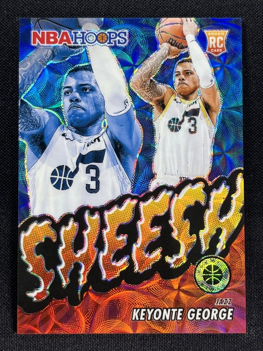 2023-24 Panini NBA Hoops Premium Stock Keyonte George #8 Red Scope Sheesh RC /88