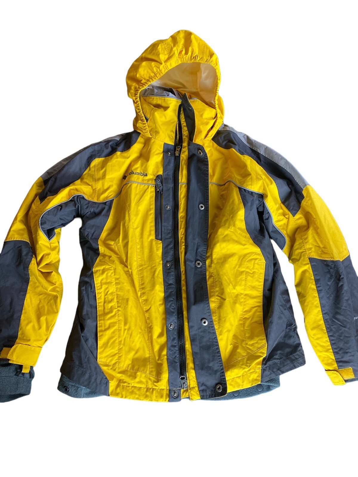 Columbia Youth Boys Bugaboo Yellow/Black Omni-Tech Interchange Jacket Size 14/16 image 3