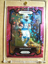2023 Derius Davis Panini Prizm Rookie No Huddle Pink Disco Prizm RC 12/15 Jer#