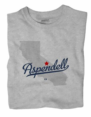 Aspendell California CA T-Shirt MAP