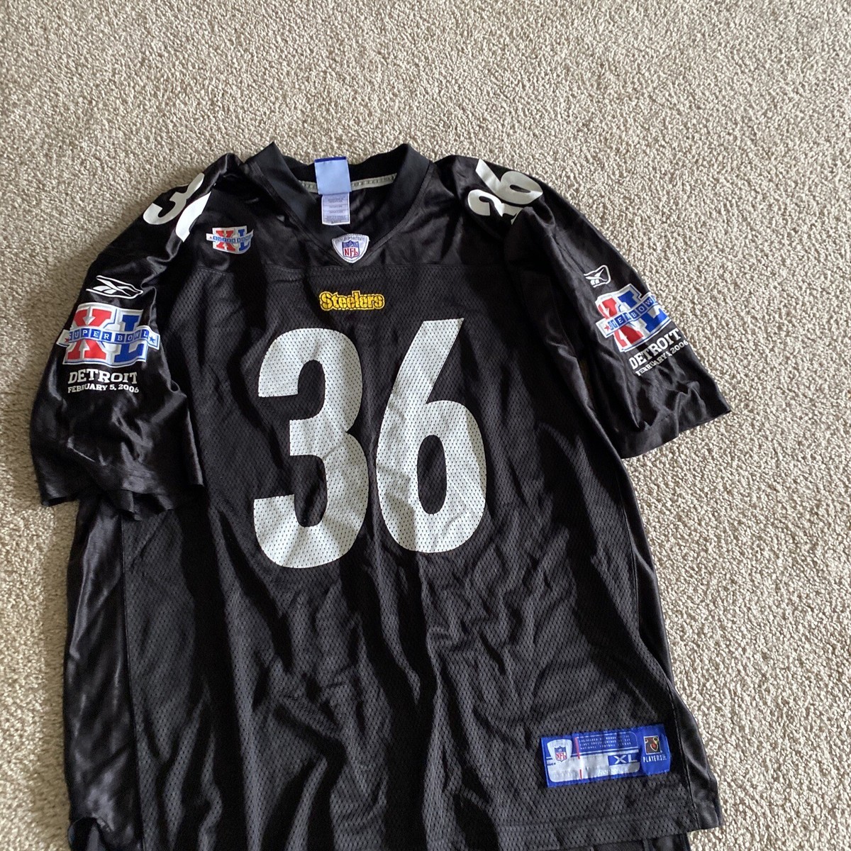 Reebok Jerome Bettis Pittsburgh Steelers Super Bowl XL NFL