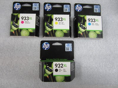 4 original Tinten HP 932XL Black 933XL Cyan Magenta Yellow 2021/22 OVP Rechnung