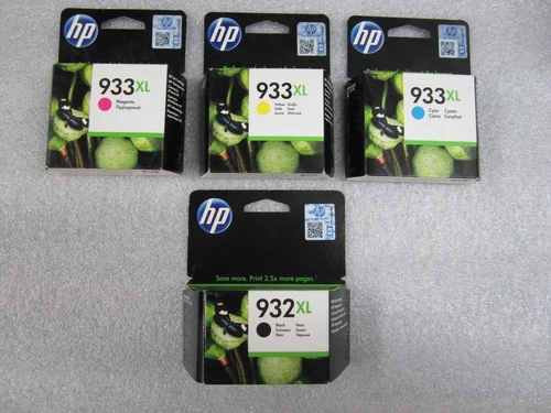 4 original Tinten HP 932XL Black 933XL Cyan Magenta Yellow 2018/21 OVP Rechnung