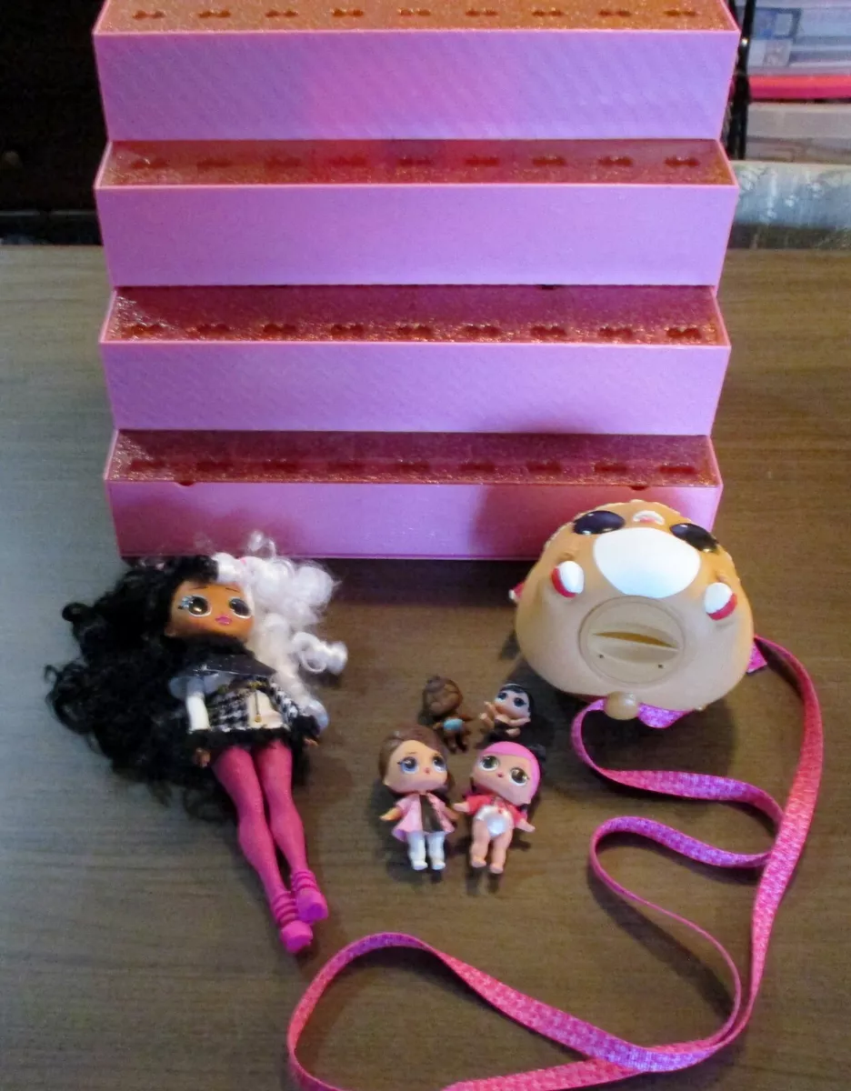 L.O.L Surprise Pop Up Carry/Storage Case Mall + Dolls/Figures/Pet Bank EUC