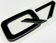 BLACK Q7 REPLACEMENT FOR AUDI REAR TRUNK EMBLEM BADGE NAMEPLATE DECAL LETTER LID