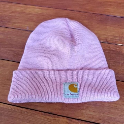 Carhartt Cuff Knitted Beanie Hat Pink Youth Girls Outdoor Wear