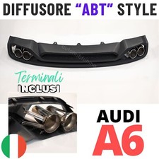 DIFFUSORE Posteriore Replica ABT + TERMINALI INOX per ✨AUDI A4✨ B8 2012-2015