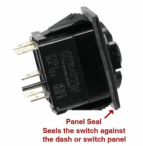 OTRATTW Carling Technologies Contura II Rocker Switch, FAN, GREEN LENS - Picture 5 of 6