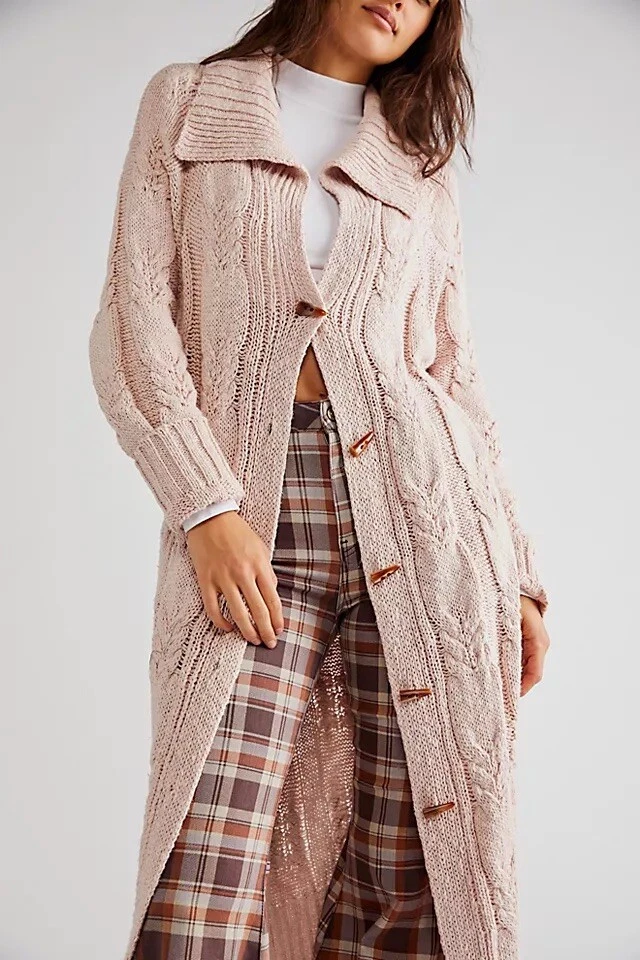 Maxi top cardigan sweater