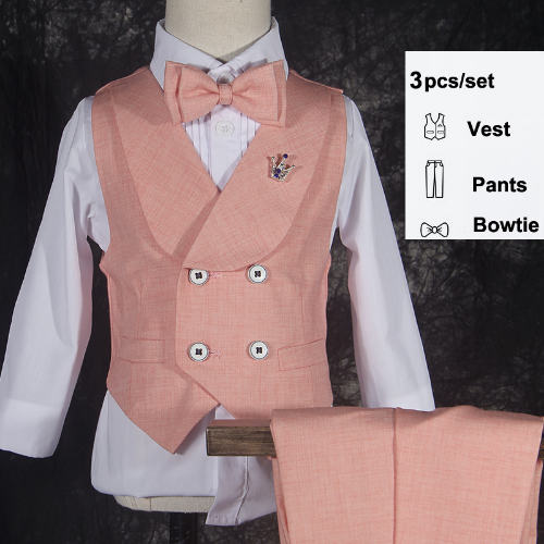 Boys Formal Dress Suit Set Children Wedding Birthday Party Performance Costume - Picture 8 of 27