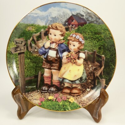 M. J. Hummel ''Country Crossroads'' Little Companions Porcelain 8'' Plate  FHJ30