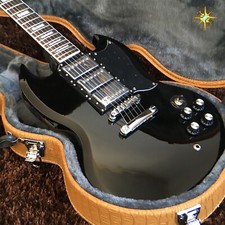 Custom Black SG Electric Guitar Fixed Bridge Chrome Parts HHH Pickups No Case