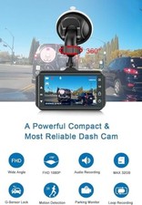 Dash Cam Front and Rear Dual Dash Cam 3 inch Dashboard Camera Full HD