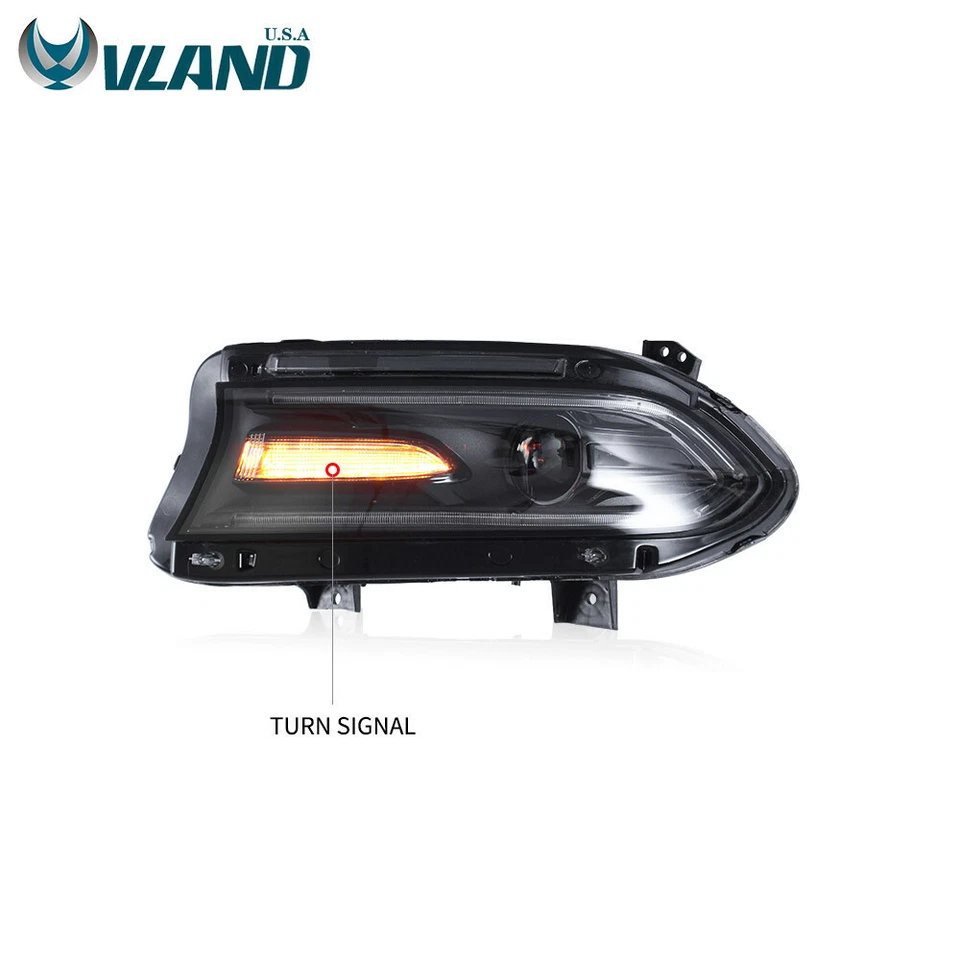 LED DRL Headlight Assembly Driver Side For 2015-2023 Dodge Charger Front Lamp - Image 4 of 4