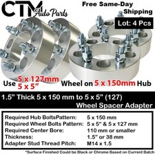 4x 1.5 5x150 To 5x55x127 Wheel Spacer Adapter Tundra Sequoia Land Cruiser Lx 4x 1.5 5x150 To 5x55x127 Wheel Spacer Adapter Tundra Sequoia Land Cruiser Lx