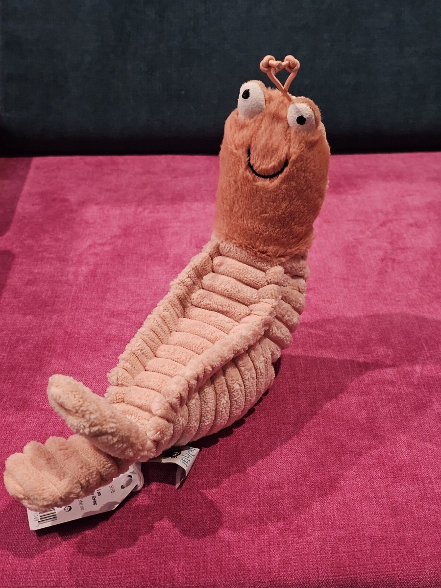 ジェリーキャット Sheldon Shrimp（海老）ぬいぐるみ JellyCat Plush Sheldon Shrimp H22cm(8.7in) w/Gift Wrap, NWT
