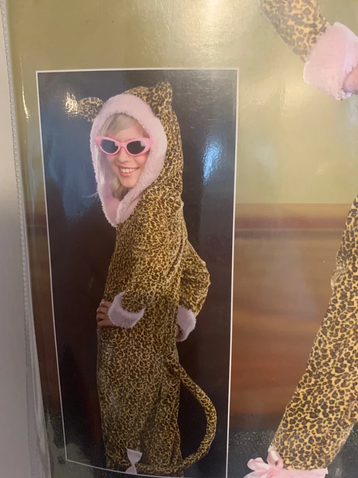 Nuevo Disfraz de Leopardo Gato Loco Niño Talla S 4-6 Mono con Cola y Bota Imitación Cvrs Foto 2 de 4