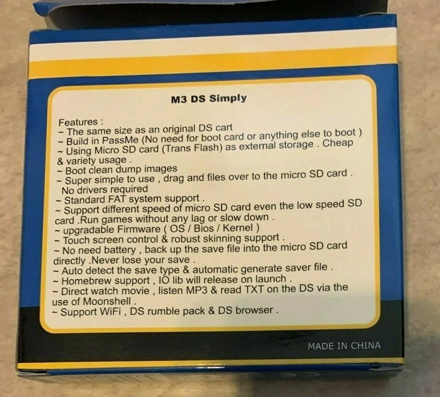 M3 DS Simply 3 in 1 DS Cartridge + USB Adapter & Disc NEW in box USA SELLER  - Image 2 of 2