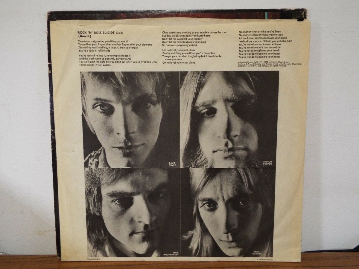 DAVID BOWIE THE RISE AND FALL OF ZIGGY STARDUST 1972 ORANGE DAVID BOWIE THE RISE AND FALL OF ZIGGY STARDUST 1972 ORANGE