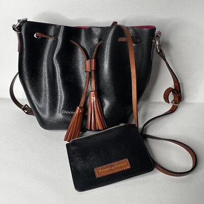 Dooney Bourke Serena Drawstring Bucket Bag Crossbody With