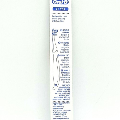 Oral B Kids Disney Princess Soft Manual Toothbrush Ariel Belle Moana Cinderella - Picture 32 of 72