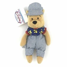 Disney Store Winnie the Pooh - 8  Choo Choo Pooh - Bean Bag Plush - NEW