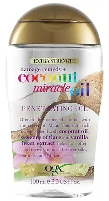 🔥Ogx Coconut Miracle Oil Penetrating Hair Oil for Dry Hair Extra Strength 100ml