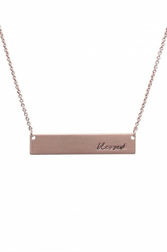 Women Fashion Bar Necklace Chain Pendant Blessed Amazing Grace Cross Cute Style - Picture 3 of 12