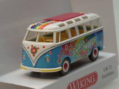 Wiking VW T1 Samba Hippie-Bus, ''Flower Power'' - 0797 44 - 1:87