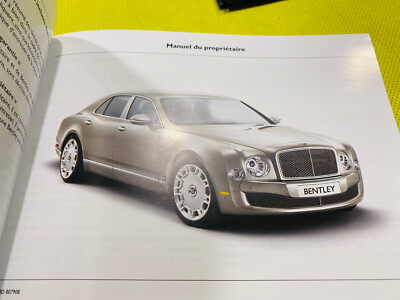 2011 2012 2013 2014 BENTLEY MULSANNE OWNERS MANUAL MANUEL DU