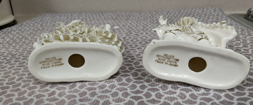 Vintage Relco Repro Bone China Lace Man Woman Colonial Figurines 6 1/2" - Picture 2 of 5
