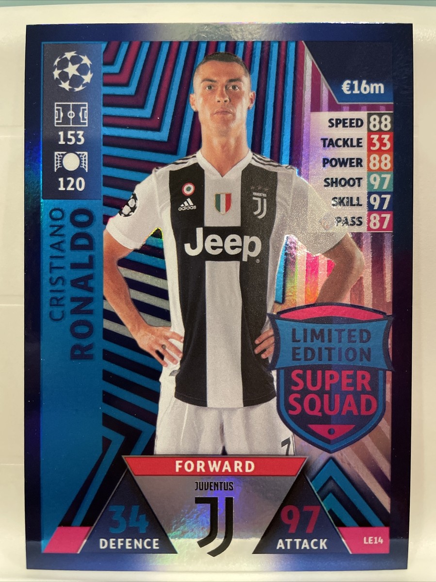 Cristiano Ronaldo Super Squad Foil LE14 Match Attax 2018 2019