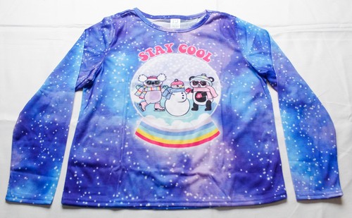 The Children's Place Girl's Long Sleeve Snow Globe Pajamas BL1 Blue Size 10/12 - Picture 2 of 8