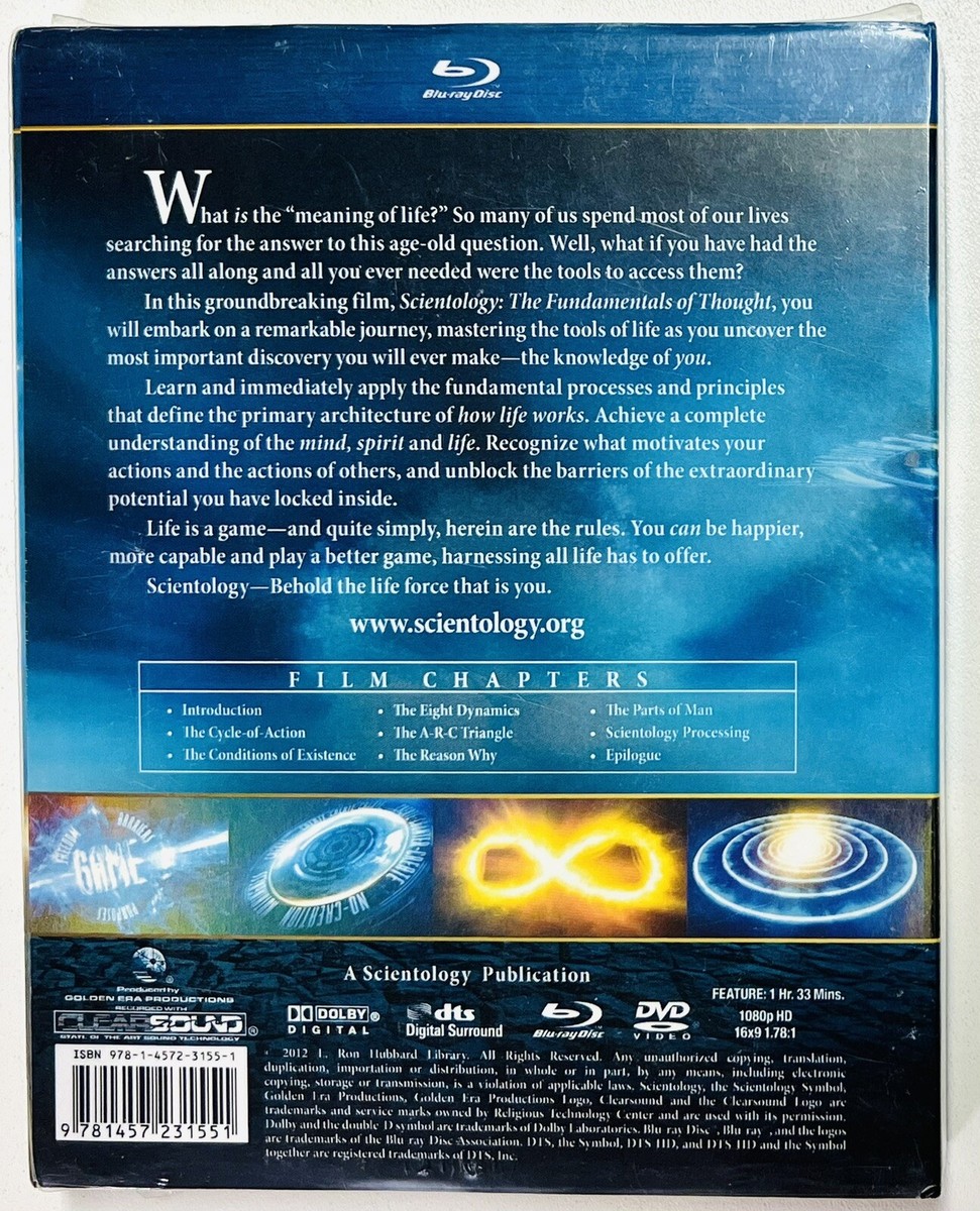 Scientology the Fundamentals of Thought Blu-Ray and DVD L