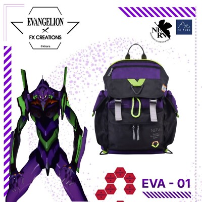 Backpack Carrier Black Purple Evangelion X FX CREATIONS