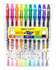 Dong-A Miffy Bunny Gel Ink Scented Rollerball Pens 0.5mm 10 Color Set