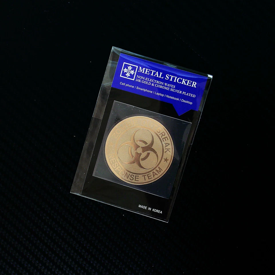 Zombie Outbreak Response Team Metal Decal Sticker (Gold) - Image 2 of 4