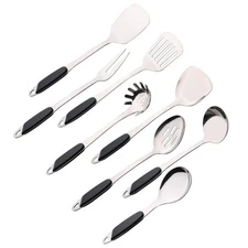 8 Pcs Stainless Steel Kitchen Utensils Set, Stainless Steel Cooking Utensils ...