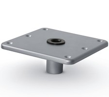 MATINA Boat Seat Base, 7" x Aluminum Pedestals and Silvery White