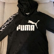 PUMA Black Hoodie Pullover Teen Size L  14-16 Gently Used