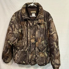 Remington Men’s Camo HEAVY 2 Coats In One Removable Sleeves Size L Hunt Camp