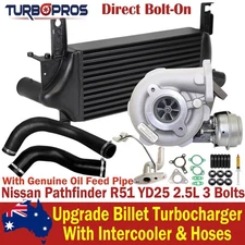 Turbor&Intercooler+Hoses&Oil Feed Pipe For Nissan Pathfinder R51 YD25 2.5L