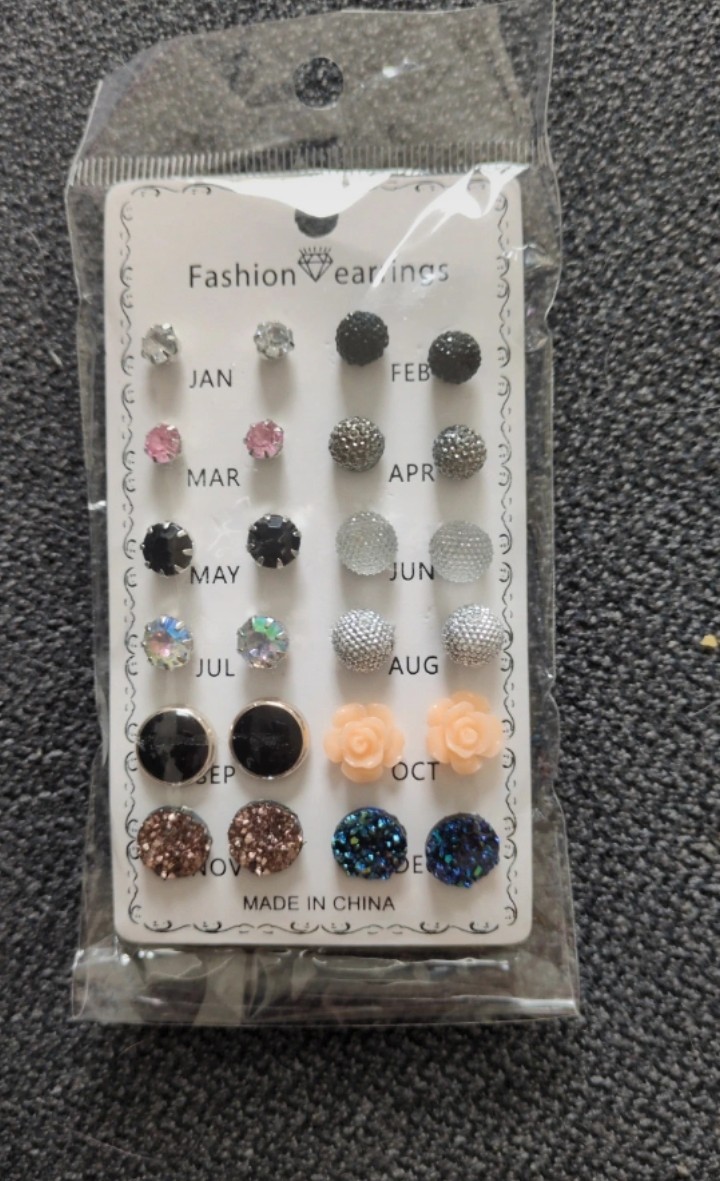 Birthstone Earrings Pack Of 12