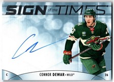 2023-24 SP Authentic Sign Of The Times CONNOR DEWAR #SOTT-CD Minnesota Wild Auto