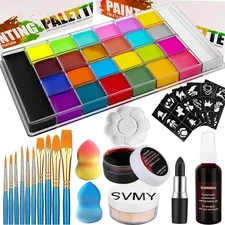 26 Colors Professional Face Body Paint Kit, Oil Face & Body Paint Kit for Hallow