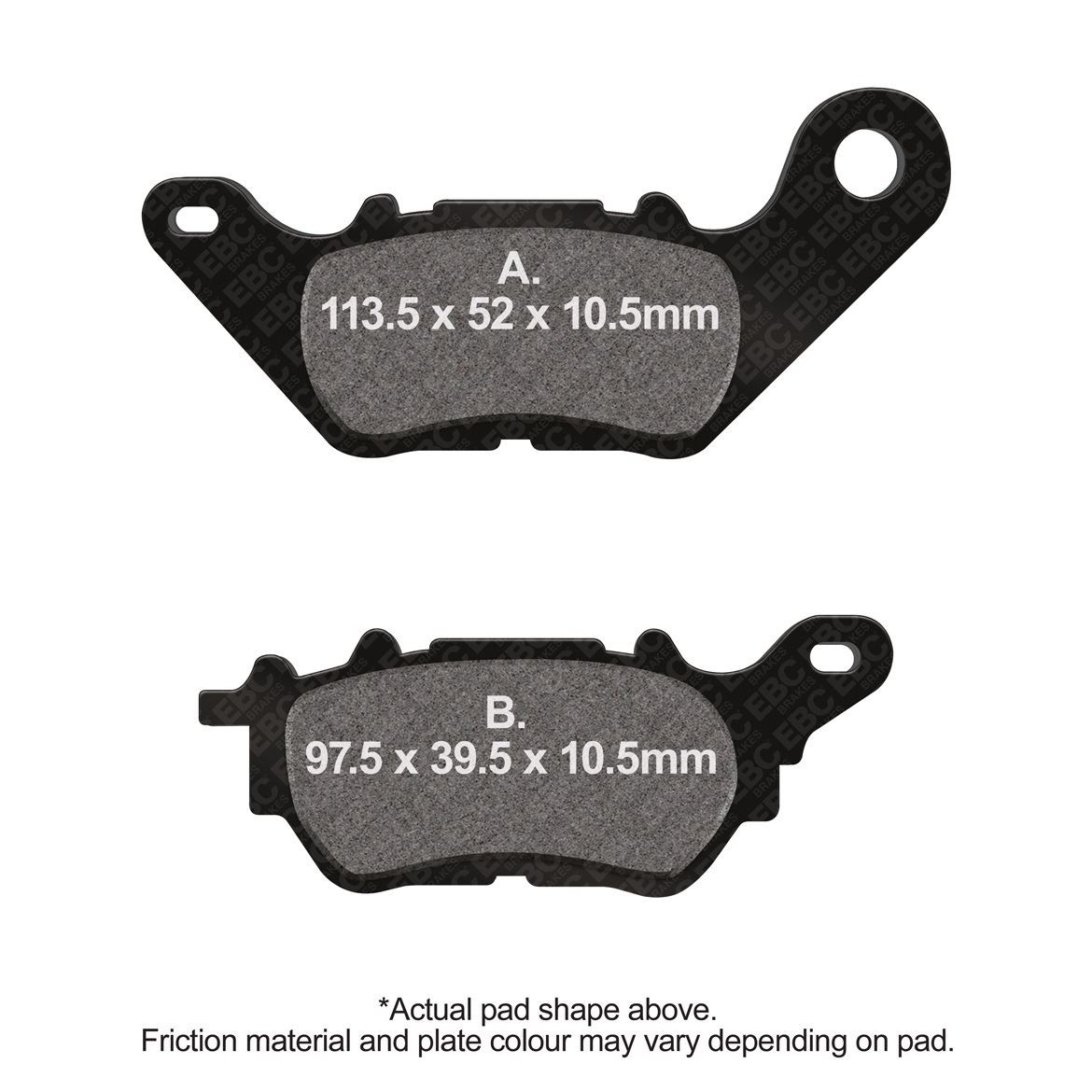 EBC Scoot Org Brake Pads BK E327 Rear Right for Yamaha X-Max 125 Tech Max 19-22 - Image 12